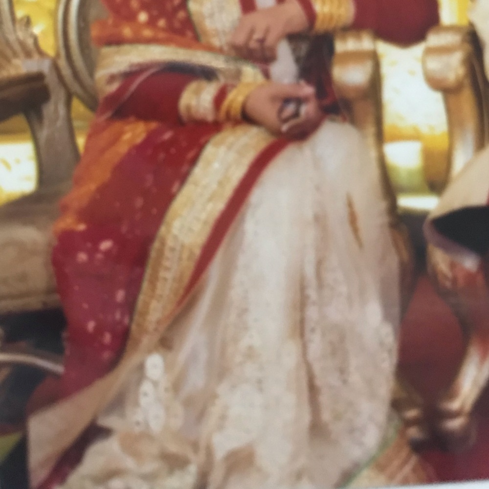 Beautiful orange and red Saree(2) - Picture 6 of 6
